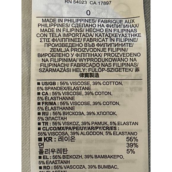 Banana Republic Midi Skirt Black & Cream Size 0 Sloan Pencil A-Line Stretch NWT - Picture 5 of 6